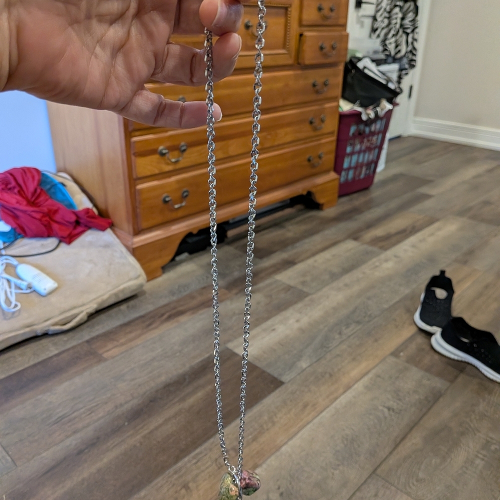 "Jojo"‎ Chic Silver Necklace with Heart Pendant